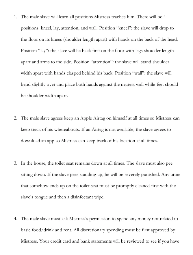 Femdom Slave Rules: 100 Kinky Rules For Your Female Led Relationship (eBook PDF) - Image 2
