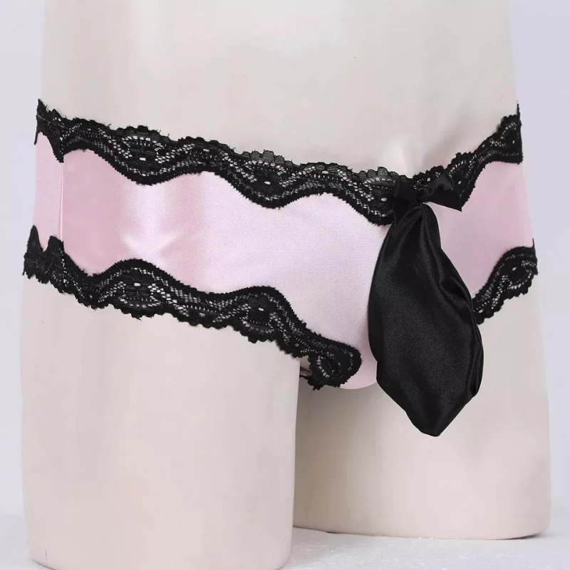 Frilly Lace Sissy Pouch Panties - Image 2