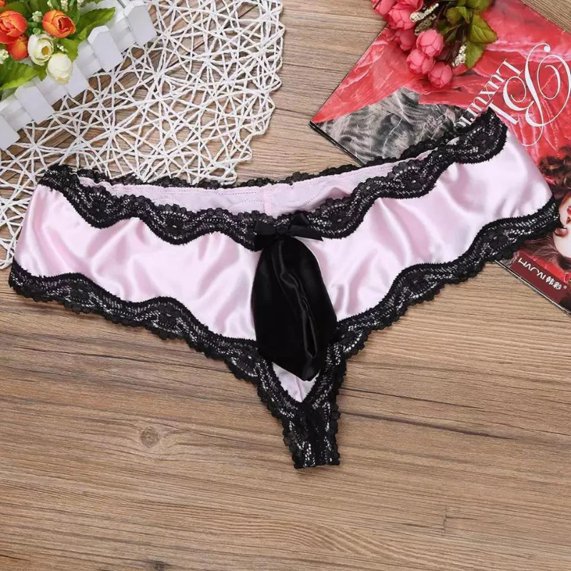 Frilly Lace Sissy Pouch Panties - Image 3