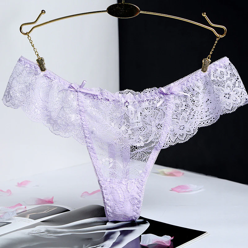 Lavender Lace Thong - Men's Panties