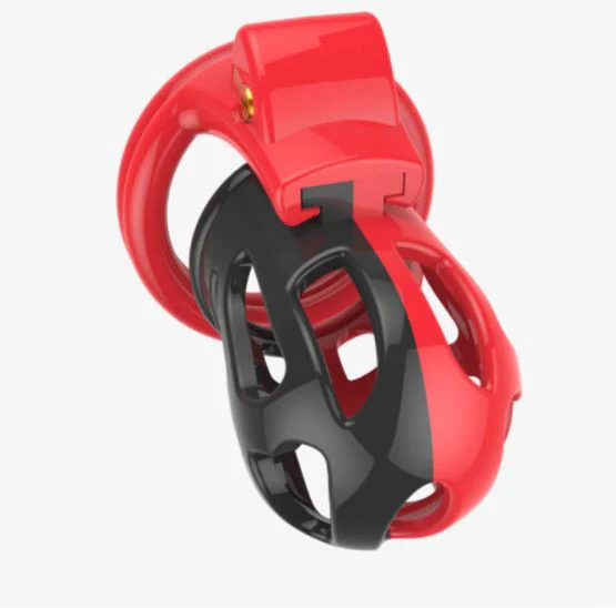 Prison House - Male Chastity Device In Red & Black - Image 3