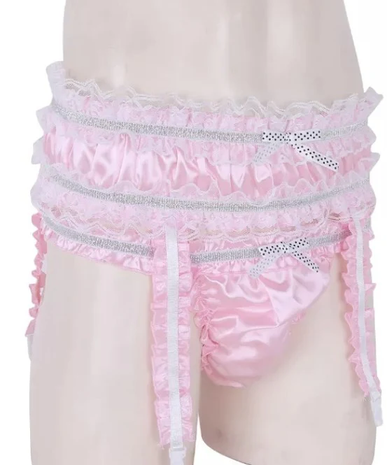 Sissy Jessica: Pink Frilly Two Piece Panty Set - Image 3
