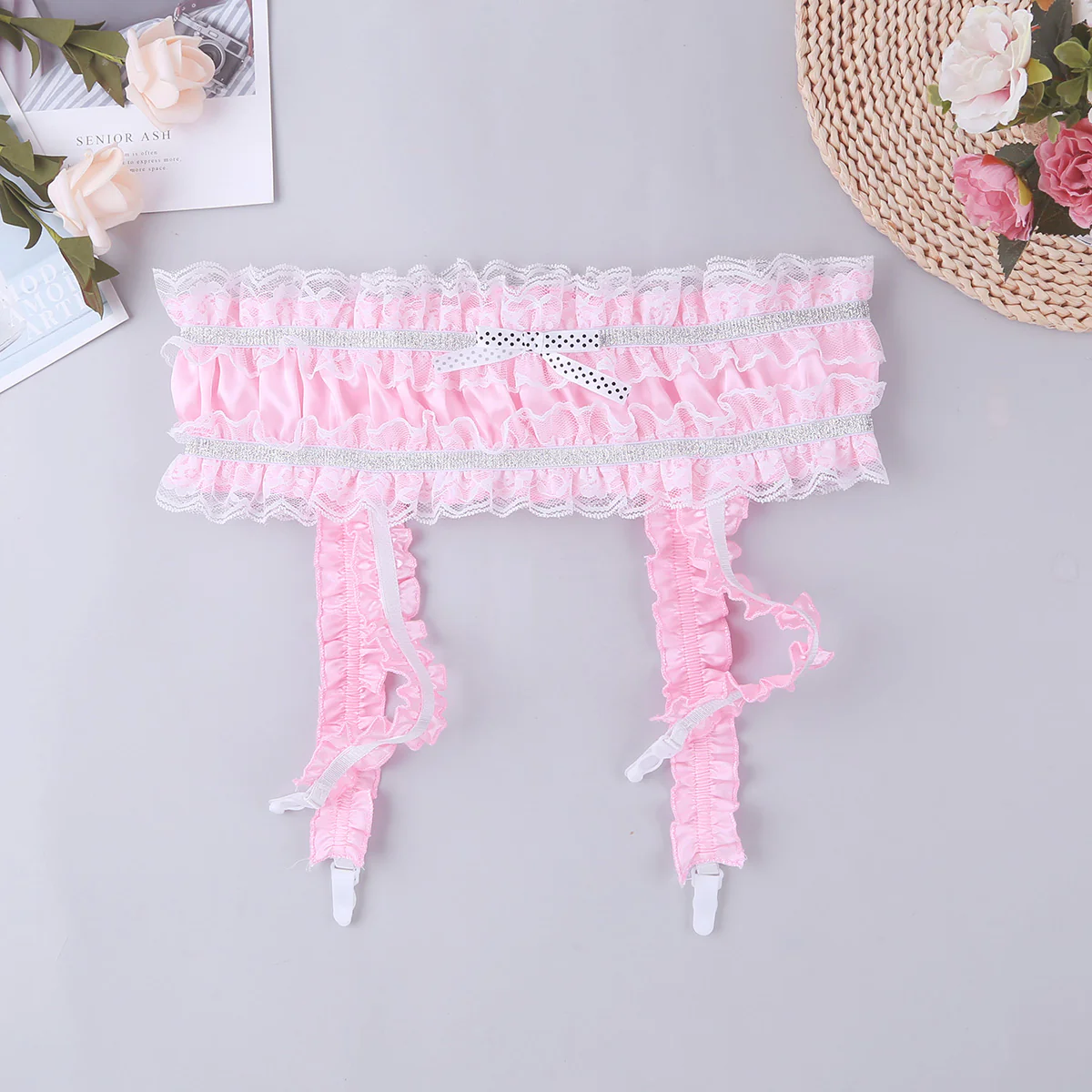 Sissy Jessica: Pink Frilly Two Piece Panty Set - Image 5