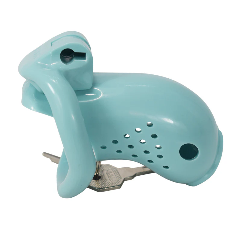 Sissy Prison - Blue Resin Cock Cage - Image 5