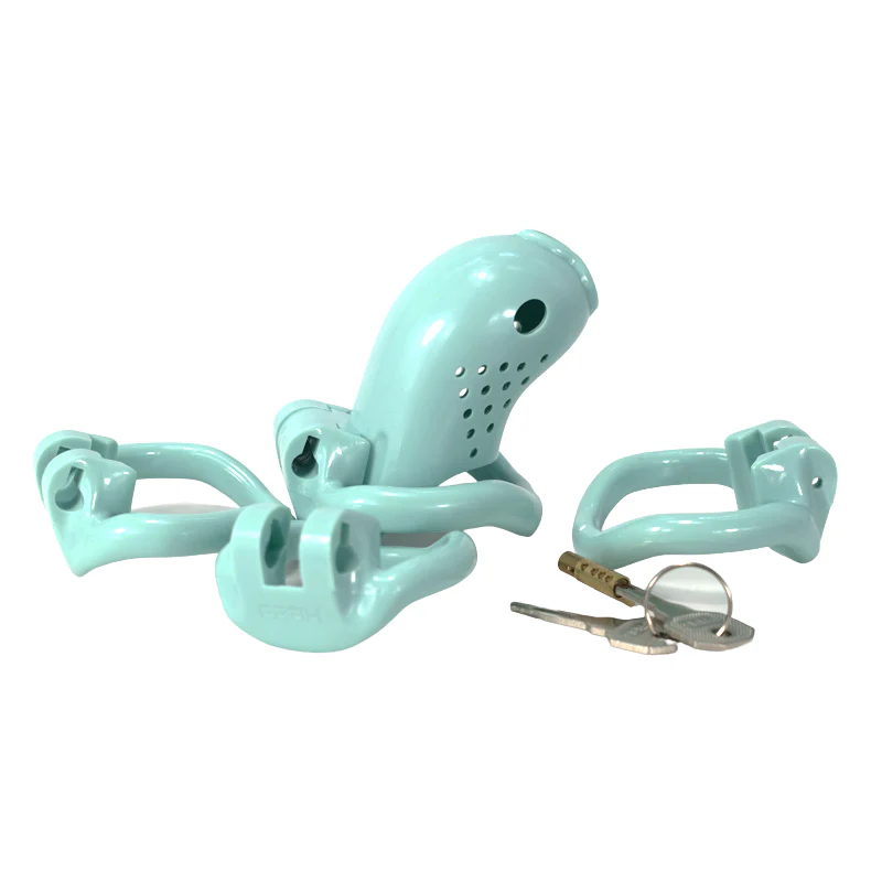 Sissy Prison - Blue Resin Cock Cage - Image 7
