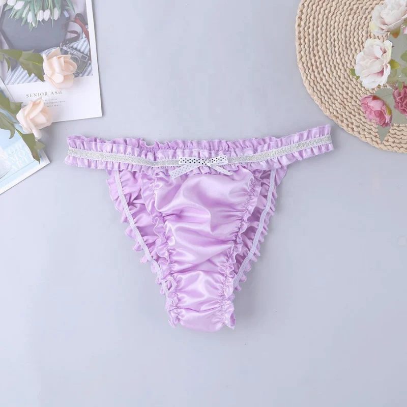 Sissy Rachel: Purple Frilly Two Piece Panty Set - Image 4
