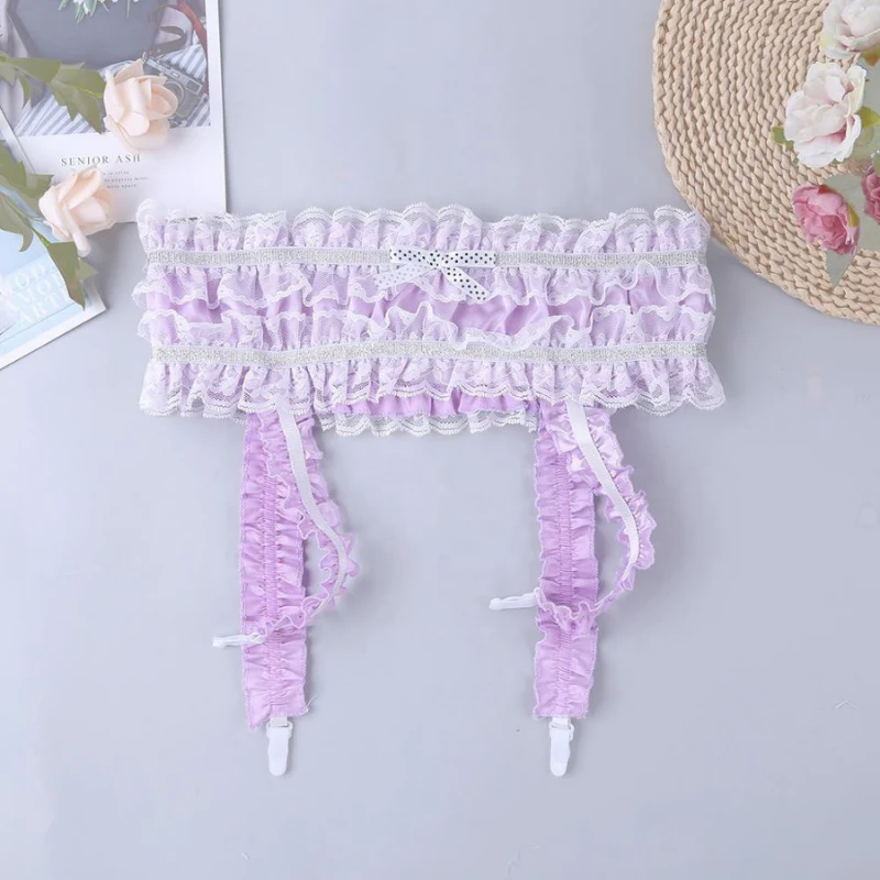 Sissy Rachel: Purple Frilly Two Piece Panty Set - Image 5