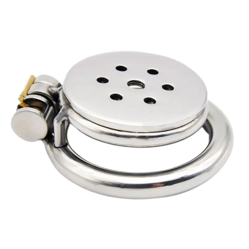 The Cuck Compressor - Mini Steel Chastity Cage (Optional Spikes + Urethra Insert) - Image 3