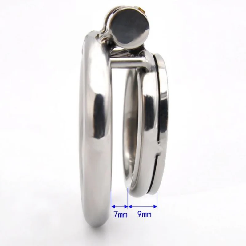 The Cuck Compressor - Mini Steel Chastity Cage (Optional Spikes + Urethra Insert) - Image 6