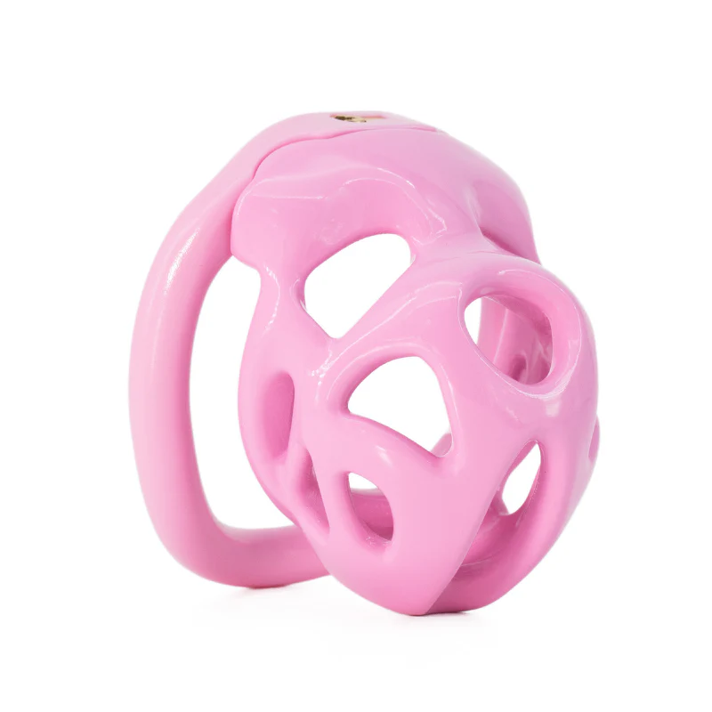 The Sissy Denier: Micro Pink Cock Cage - Image 2