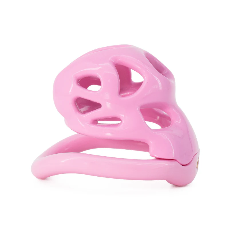 The Sissy Denier: Micro Pink Cock Cage - Image 3