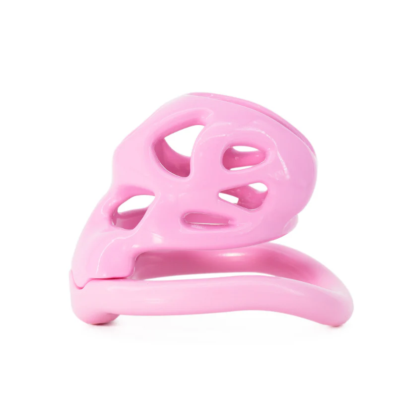 The Sissy Denier: Micro Pink Cock Cage - Image 5