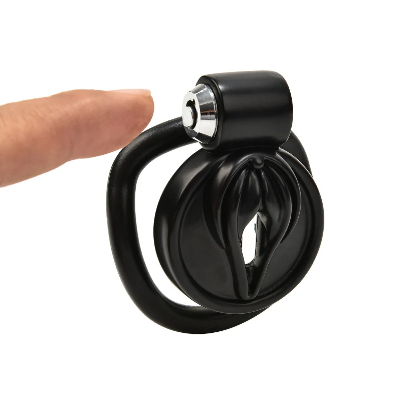 The Sissy Humiliator: Micro Pussy Shaped Chastity Cage (16 mm) - Image 2