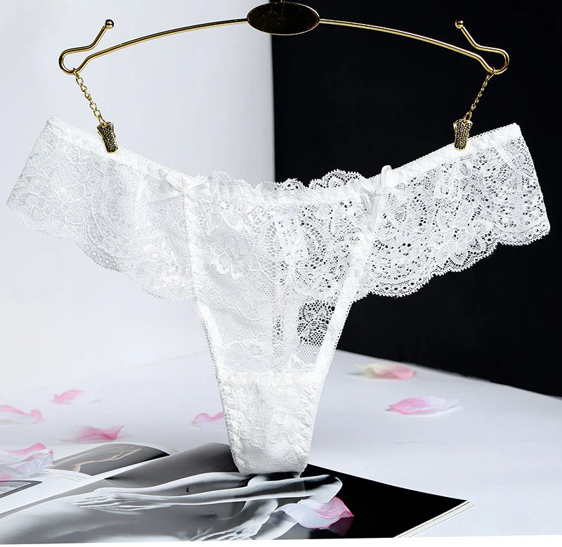White Lace Thong - Men's Panties